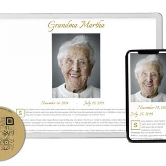 Memorial Web Page (for 12 months) with Gold Plated Plaque